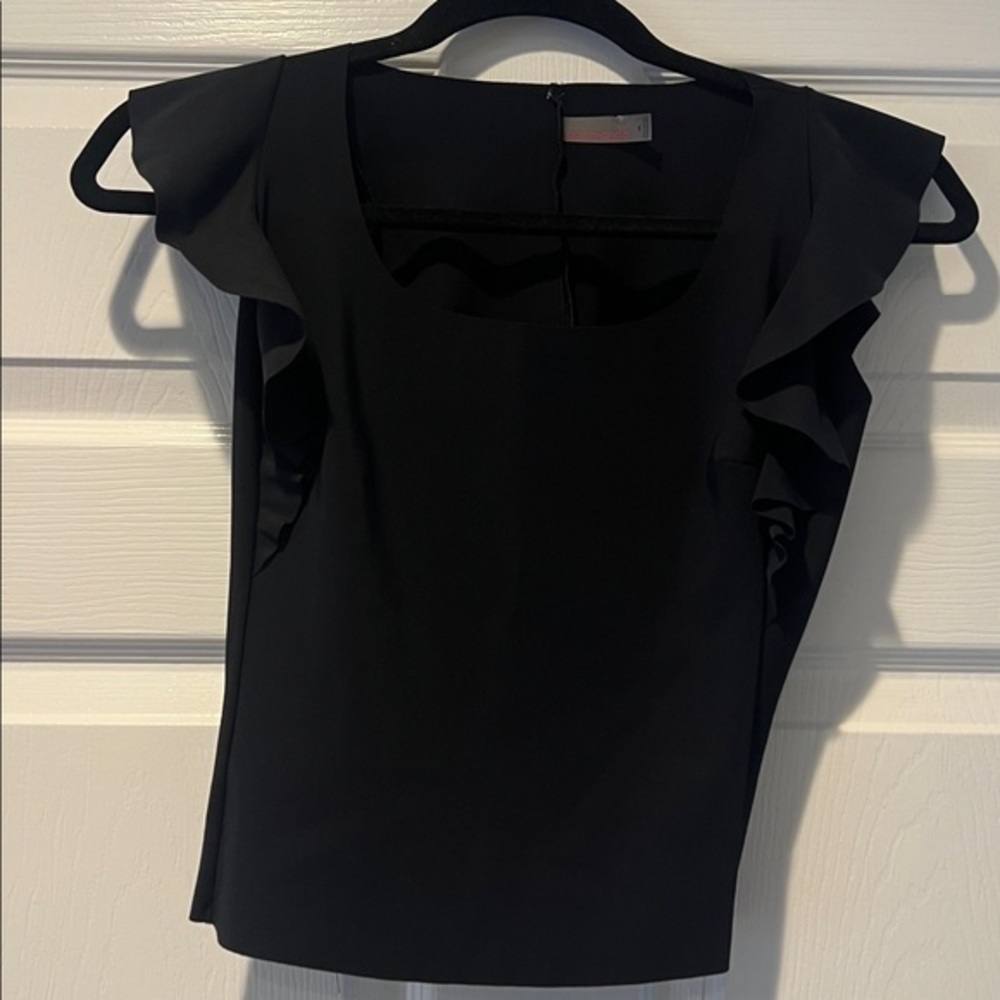 NWOT Commando Black top with ruffles size XS